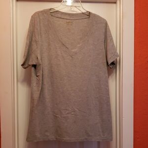Avenue Gray V-Neck T-Shirt